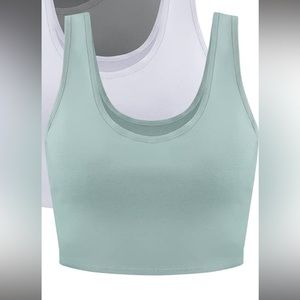 Mint green cropped tank top